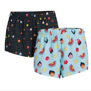 Pac-Man Women's and Women's Plus Print Sleep Shorts, 2-Pack